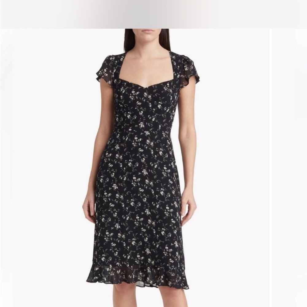 NEW WITH TAGS Reformation Black and White Sweetheart Sundress